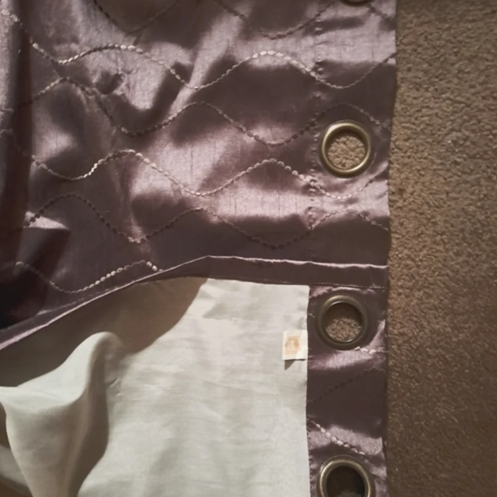 SET OF 3 - PURPLE CURTAINS SET, 3 PANELS, 8 GROMMETS, NEW 84